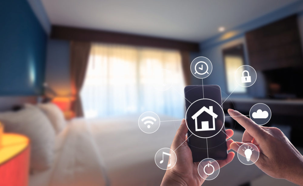 Smart home applications in a bedroom