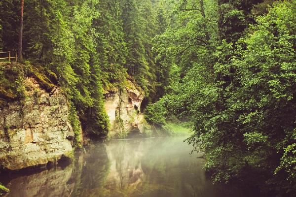 Fluss Misti Ahja in Taevaskoja