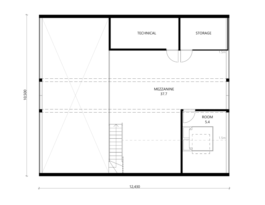 ODYL tailor made floor plan mezzanine
